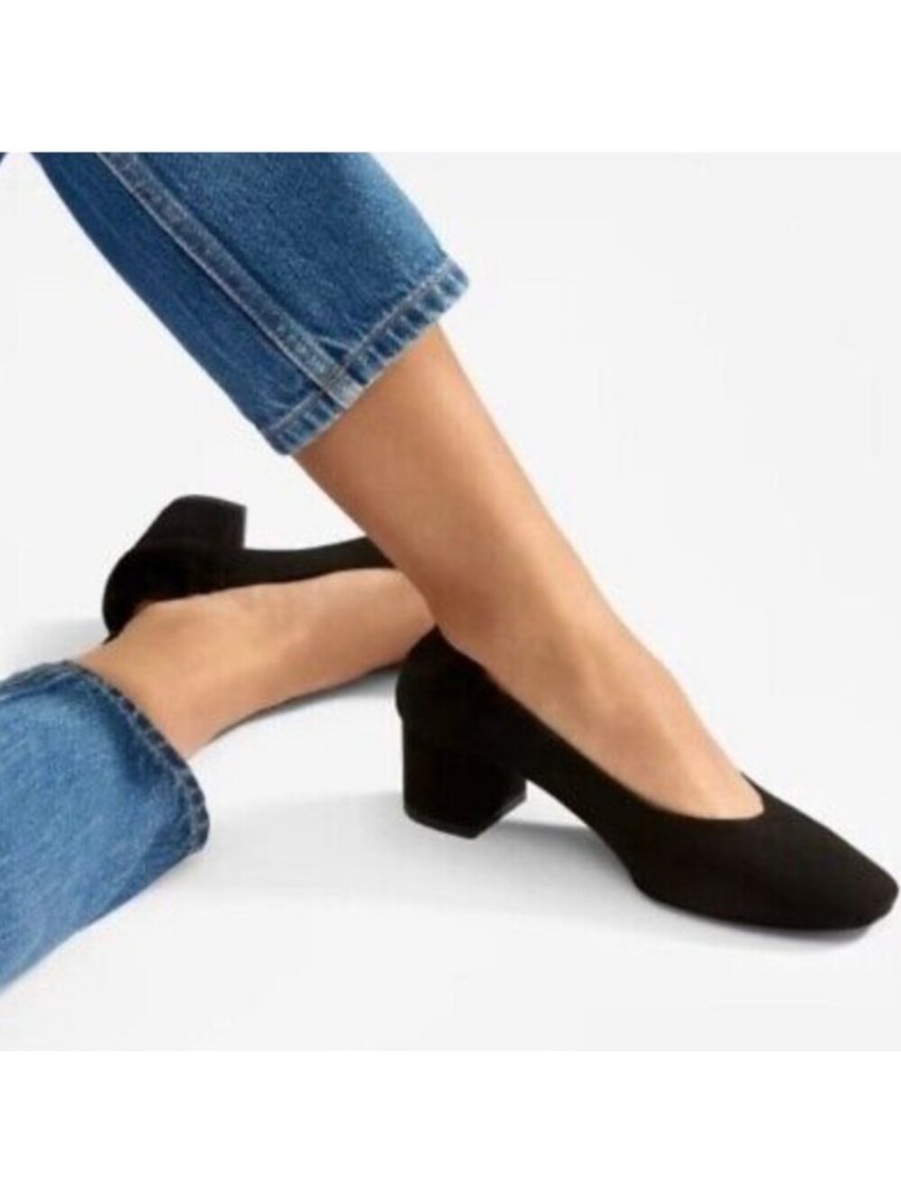 Everlane Women's The Italian Leather Black Heel Size 7.5
